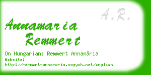 annamaria remmert business card